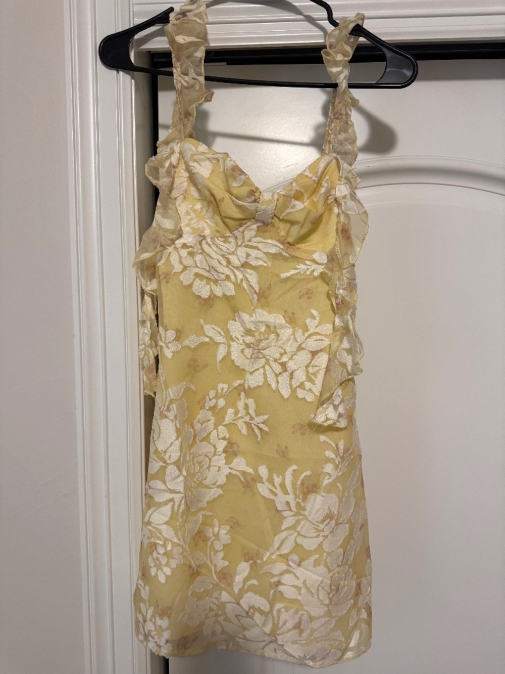 Hello Molly Lemonade Petals Mini Dress Yellow